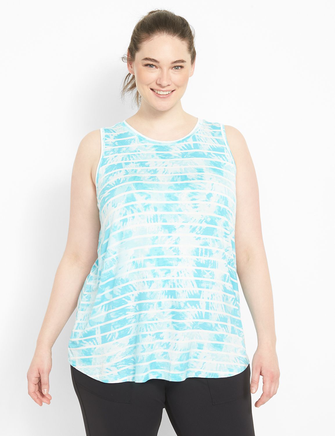 LIVI High-Neck V-Back Tank | LaneBryant