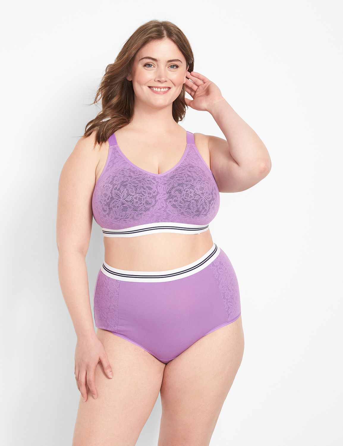 Cotton High Waist Brief Stretch Lac Product Image 1
