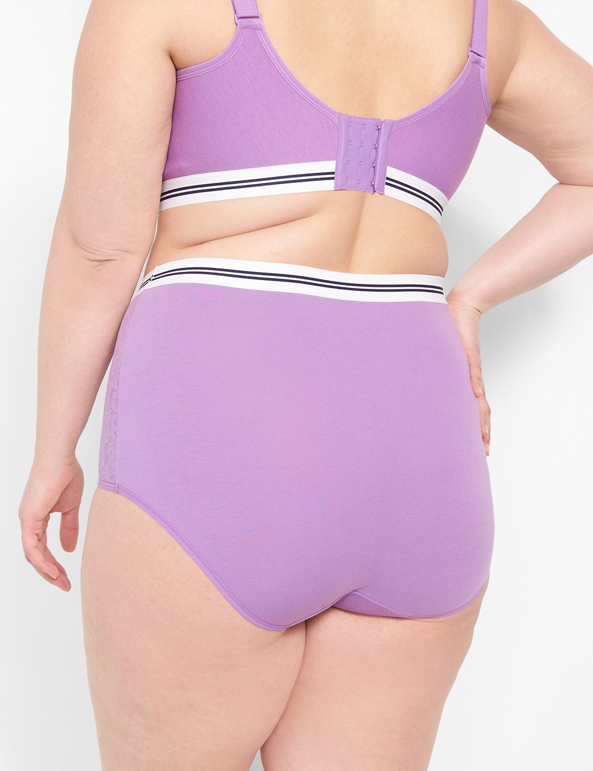 Cotton High Waist Brief Stretch Lac Product Image 2