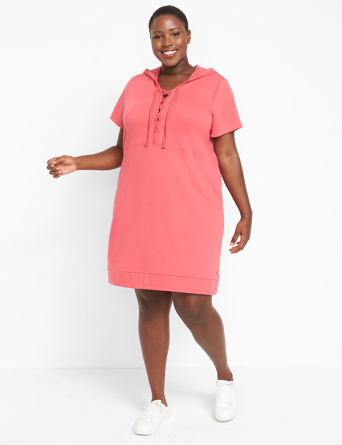 Plus size hooded dress hot sale