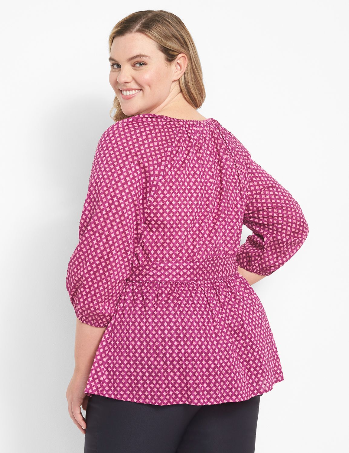 Crushed 3/4 Surplice 'Zest' V-Neck
