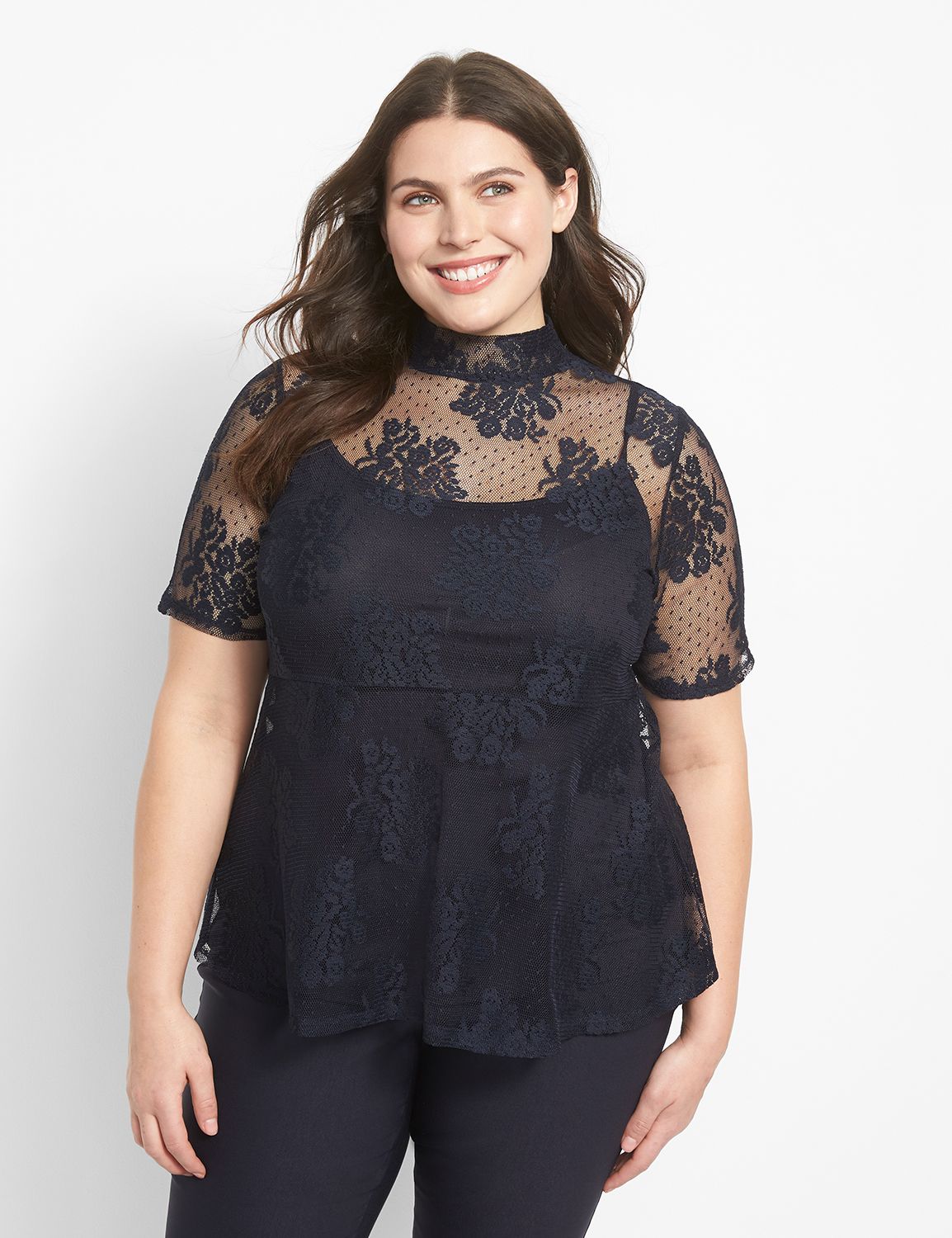 lane bryant lace top