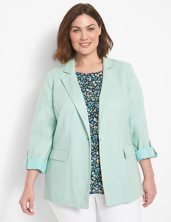Windbreaker Jacket Women Plus Size Long Sleeve Laple Jackets Color Block Zip Up Blazer Suit Jackets Coats