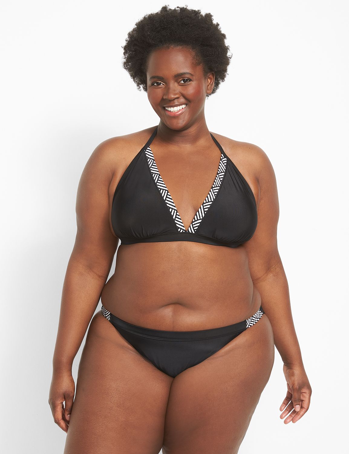 Plus size best sale black bikini bottoms