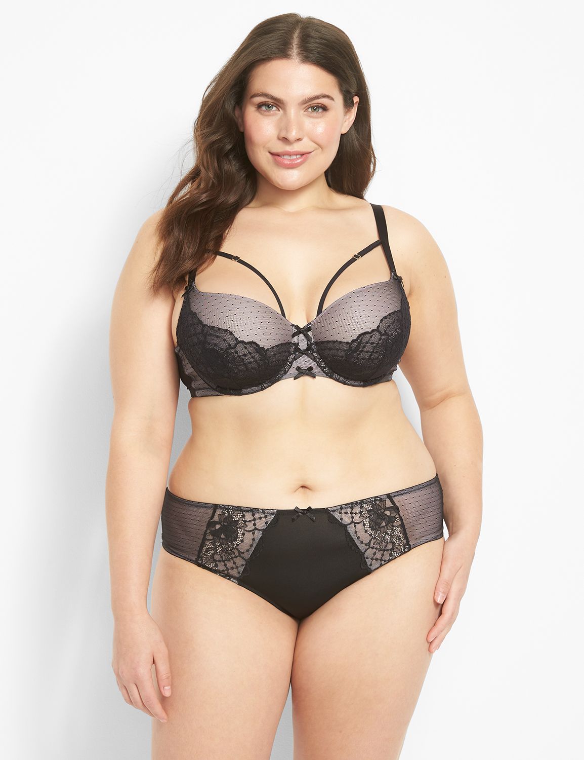 dot mesh lace back cheeky 1124393 Product Image 1
