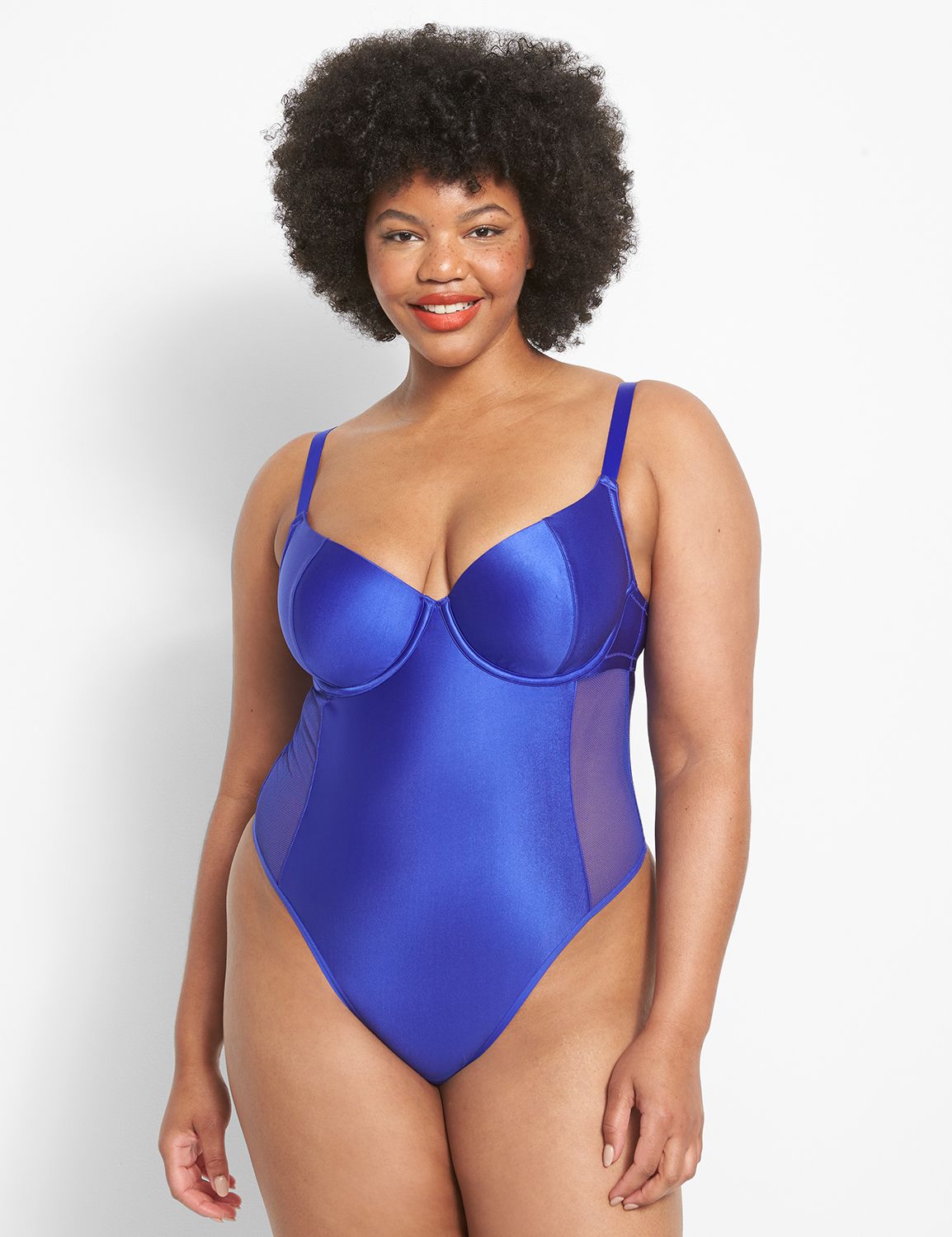 Lane Bryant on X: This #Cacique metallic lace bodysuit is even