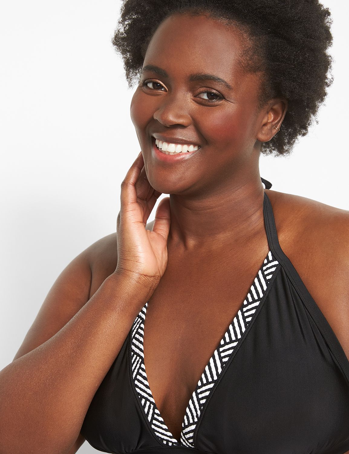 Plus Size | No-Wire Macrame String Swim Bikini Top | LaneBryant