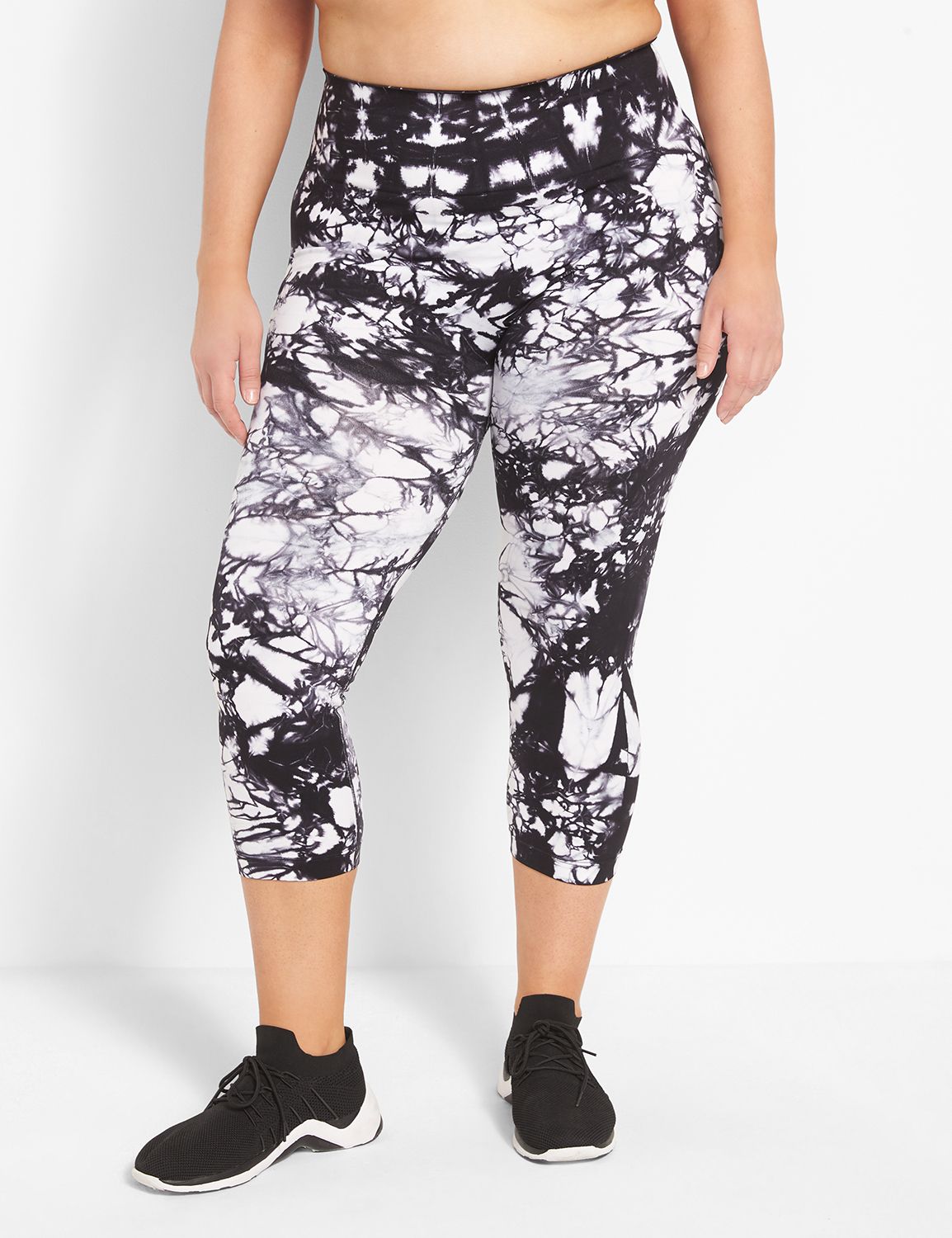 Black & White Active Tie Dye LONG Workout Leggings