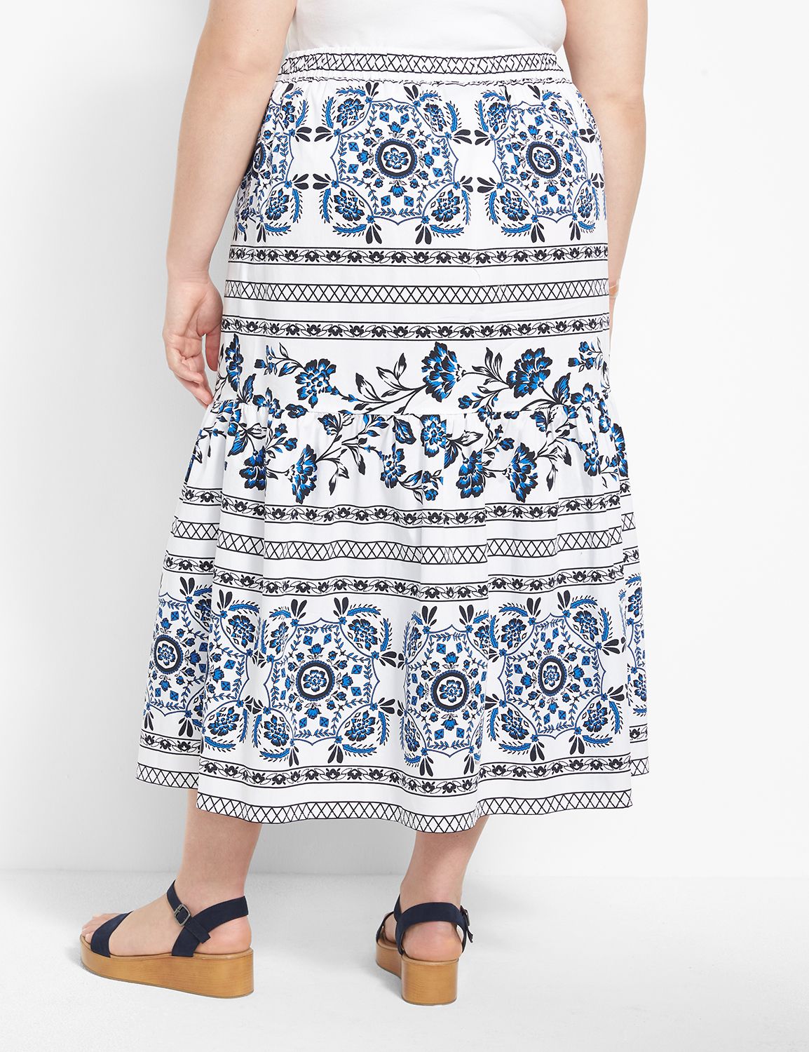 Pull-On Tiered Hem Maxi Skirt 11265 Product Image 2