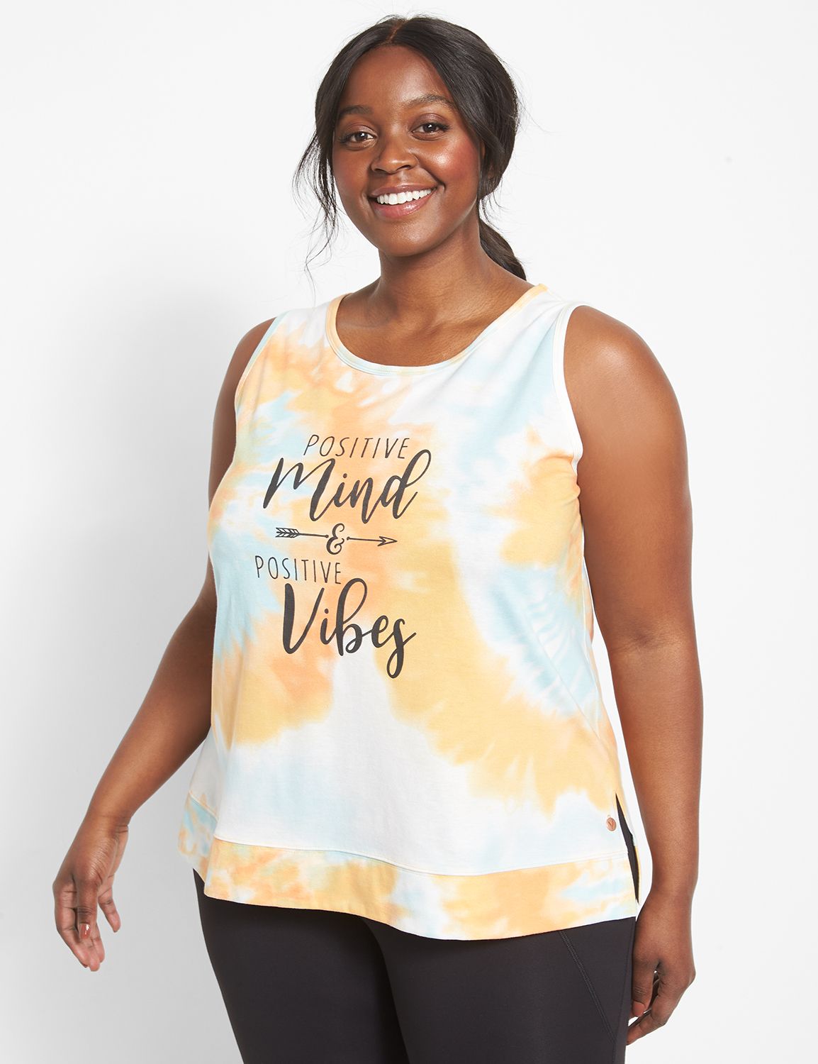 Sleeveless Crew Neckline Dye Effect Product Image 1