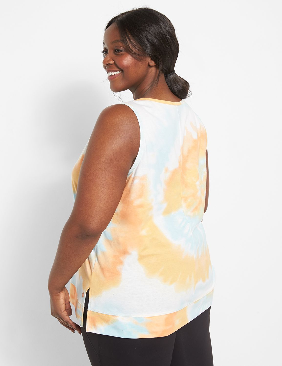 Sleeveless Crew Neckline Dye Effect Product Image 2