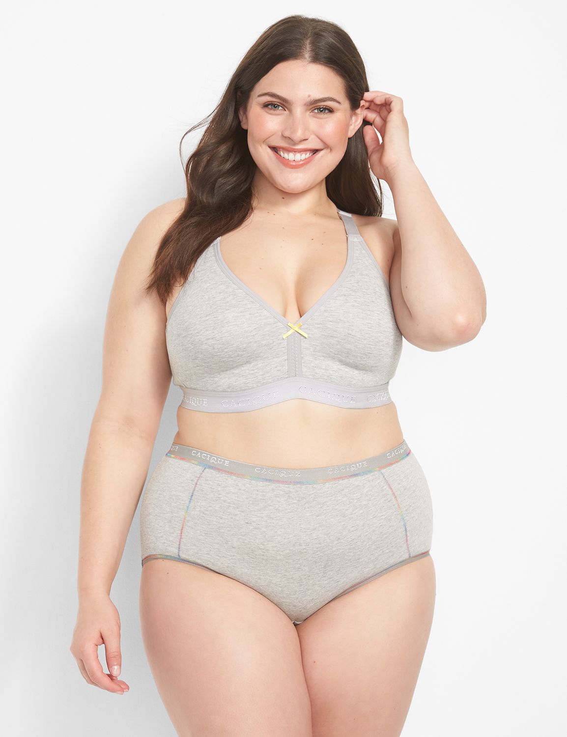 Cotton Unlined No-Wire Full Coverage Bra With Strappy Back | LaneBryant