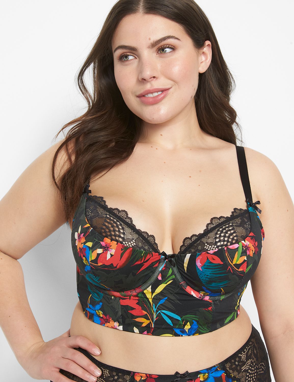 Micro lace printed French balc 1126 | LaneBryant