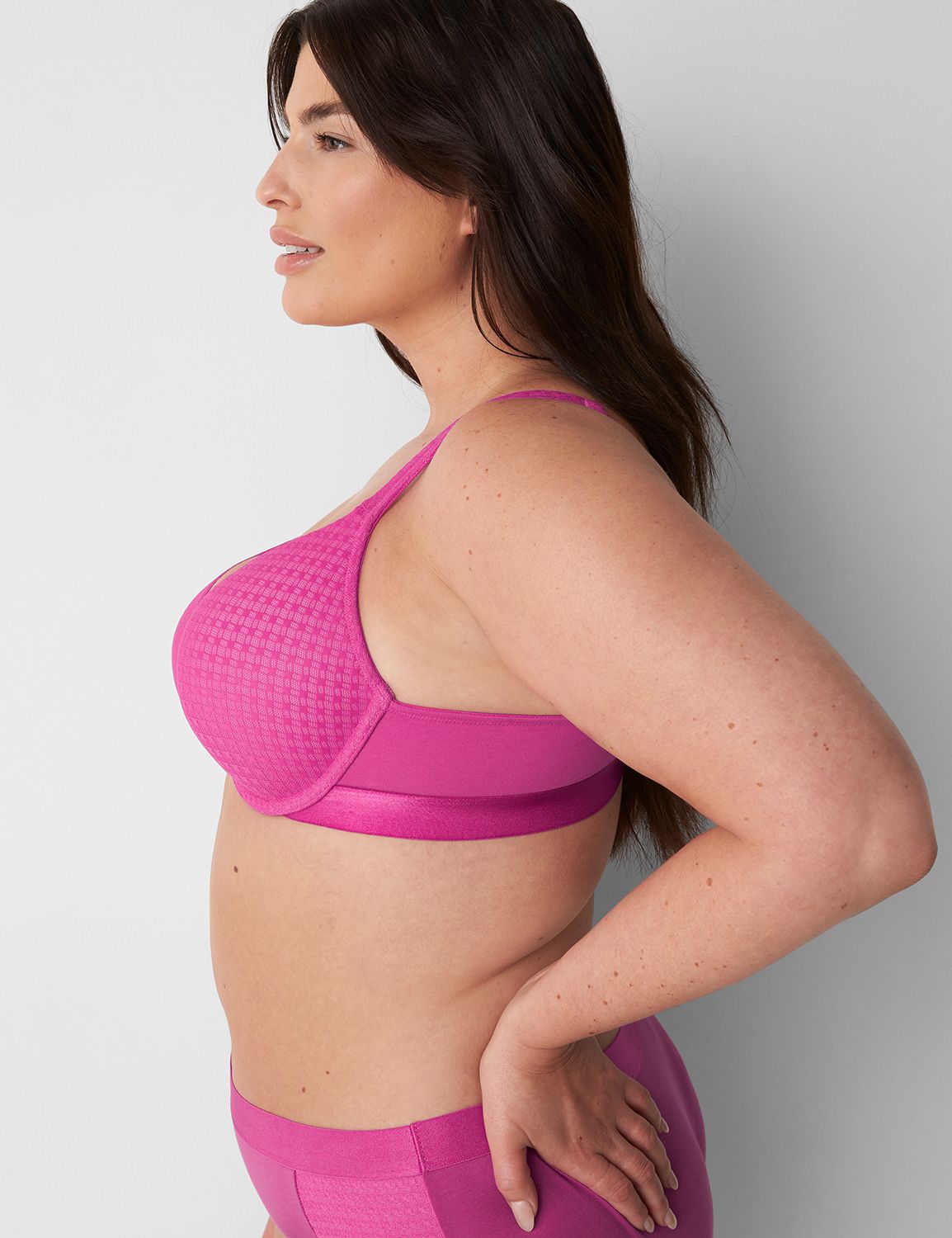 Cotton Boost Plunge AO Geo Lace Shi Product Image 3