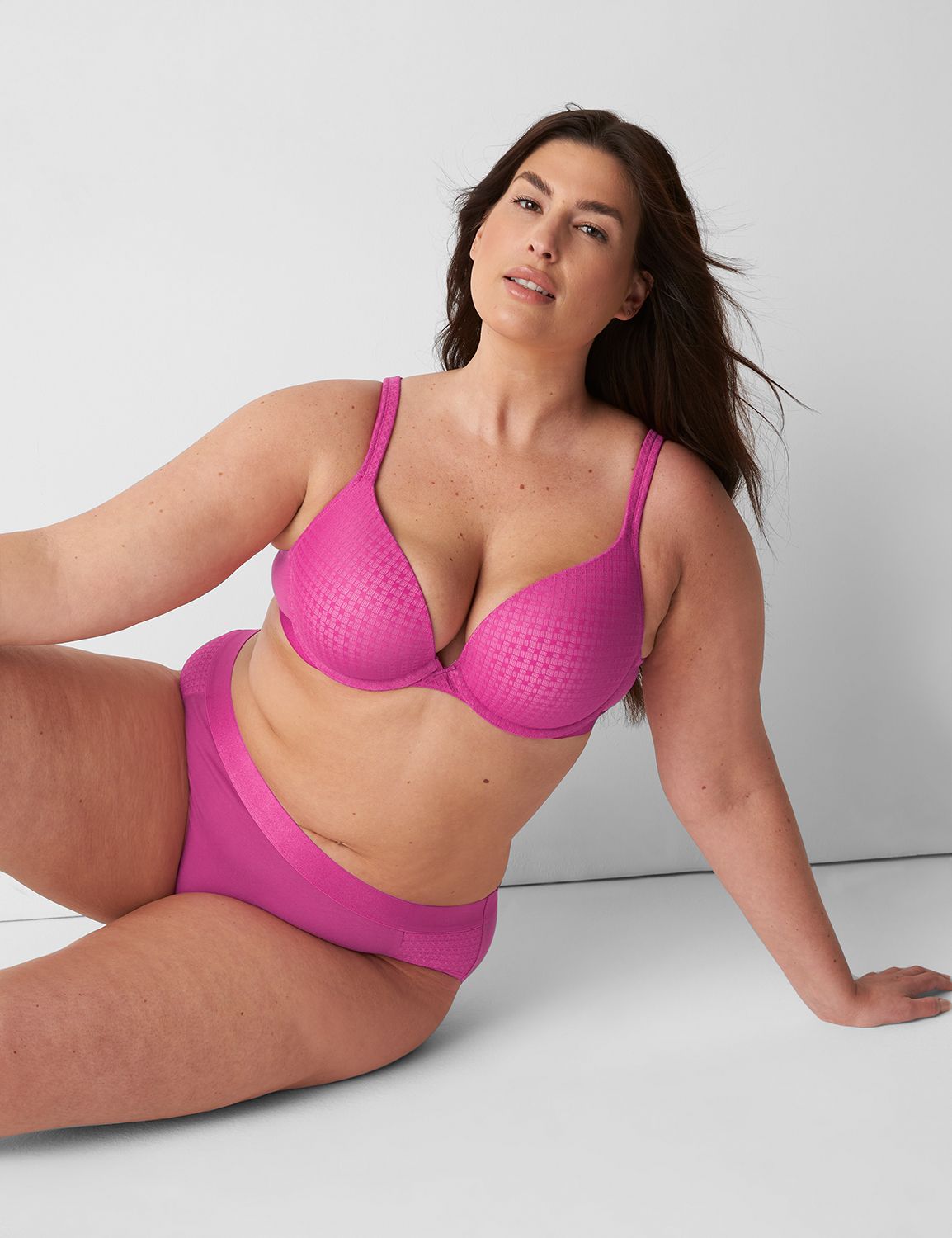 Cotton Boost Plunge AO Geo Lace Shi Product Image 4