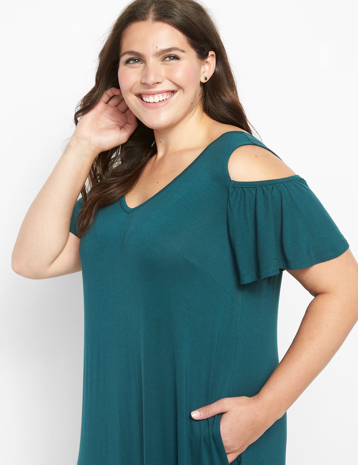 Cold shoulder outlet dresses and tops