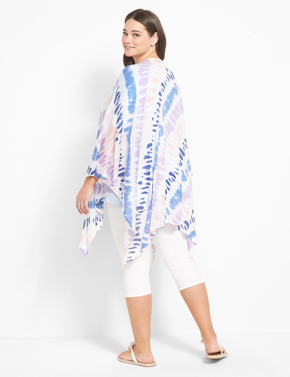 MULTI COLOR TIE DYE PONCHO Product Image 2
