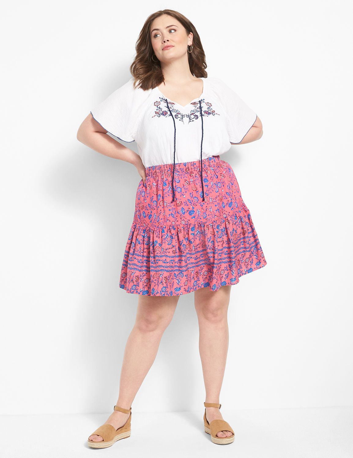 Women's Black Tiered Short Skirt