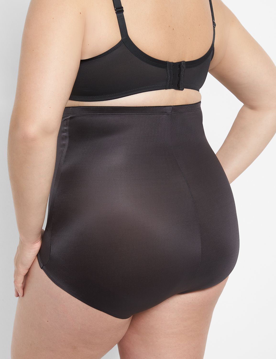 LANE BRYANT CACIQUE CONTROL WEAR BLACK HIGH WAIST BRIEF SHAPER WITH LACE  18/20