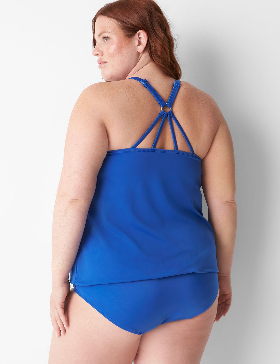 No-Wire Blouson Swim Tankini Top