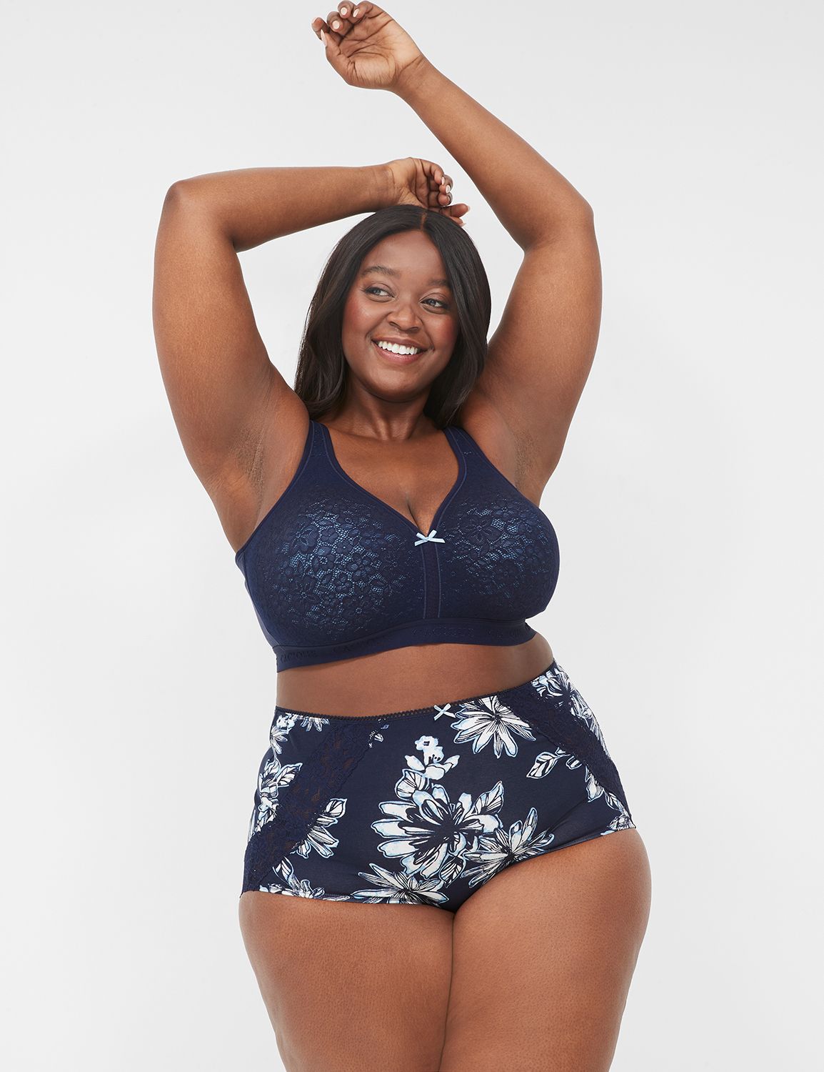 Cotton High Waist Brief Stretch Lac | LaneBryant