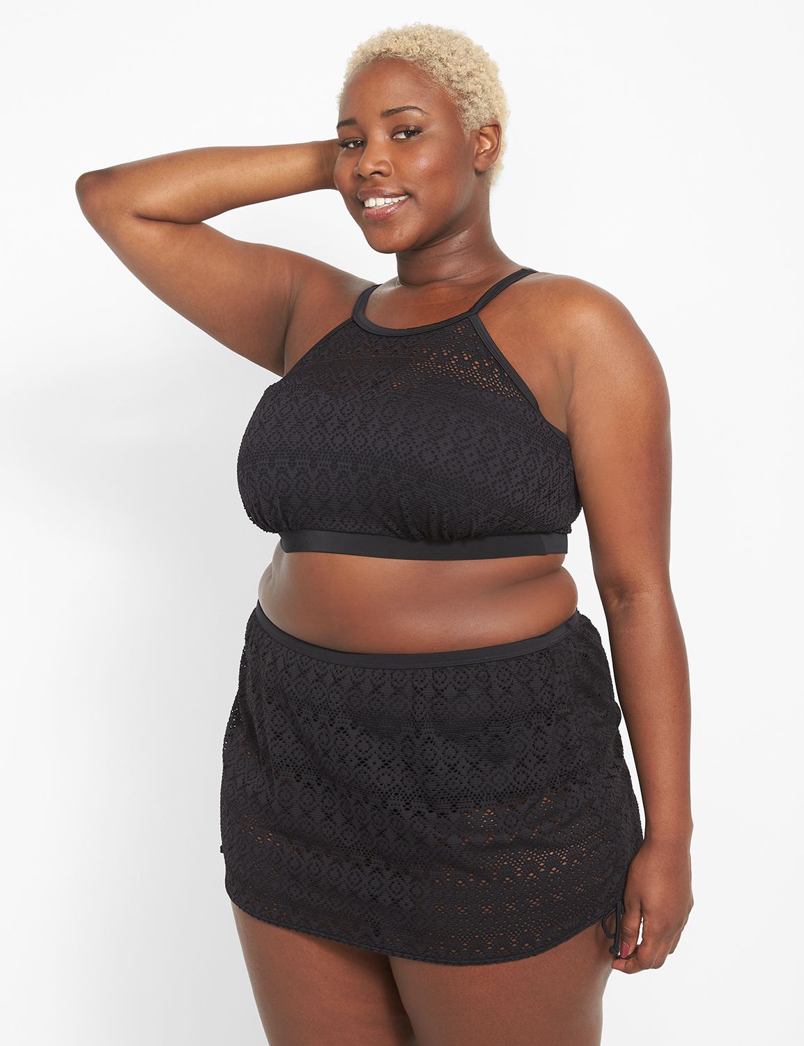 Plus size high neck swim top best sale