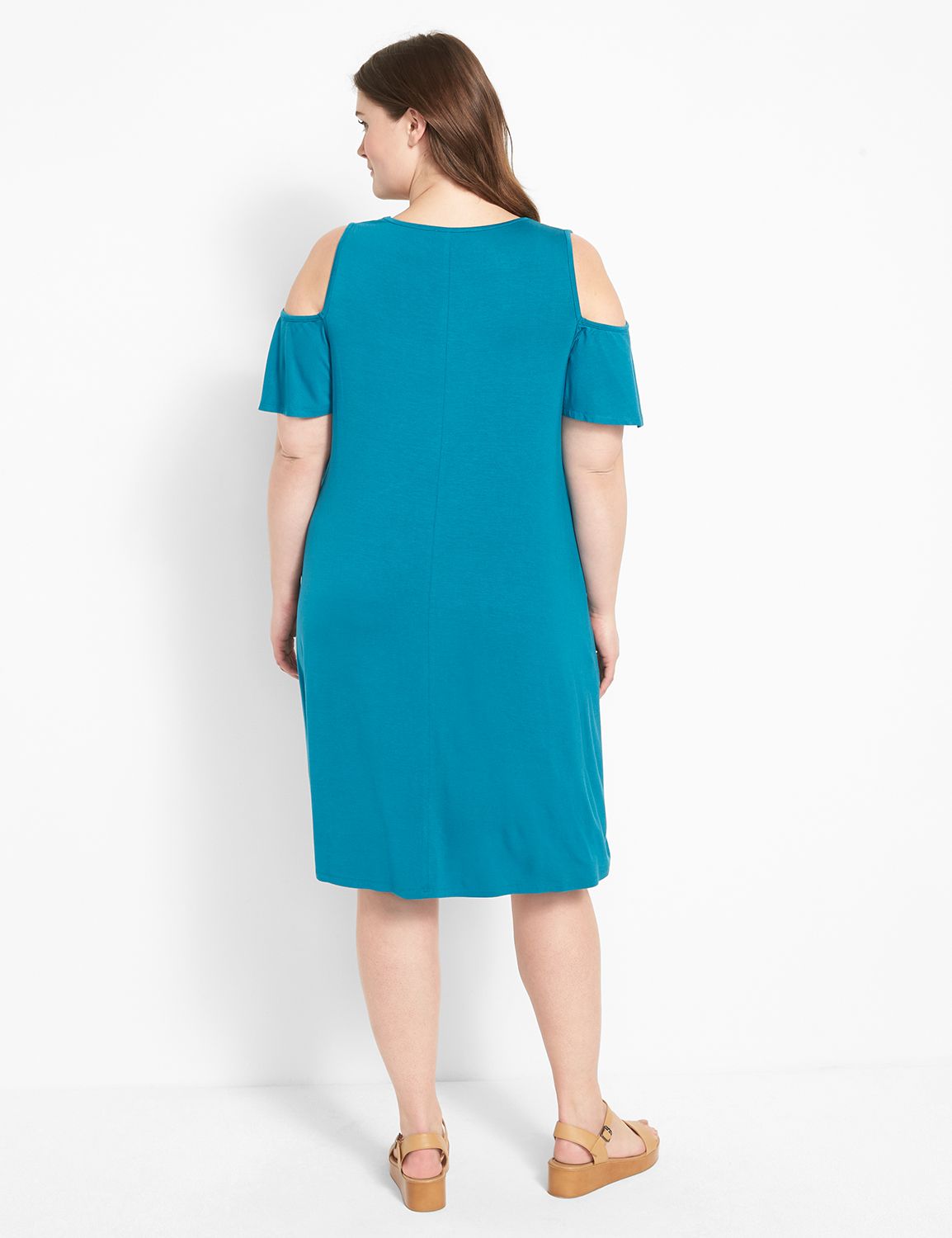 Short Sleeve V Neck Cold Shoulder S Product Image 2