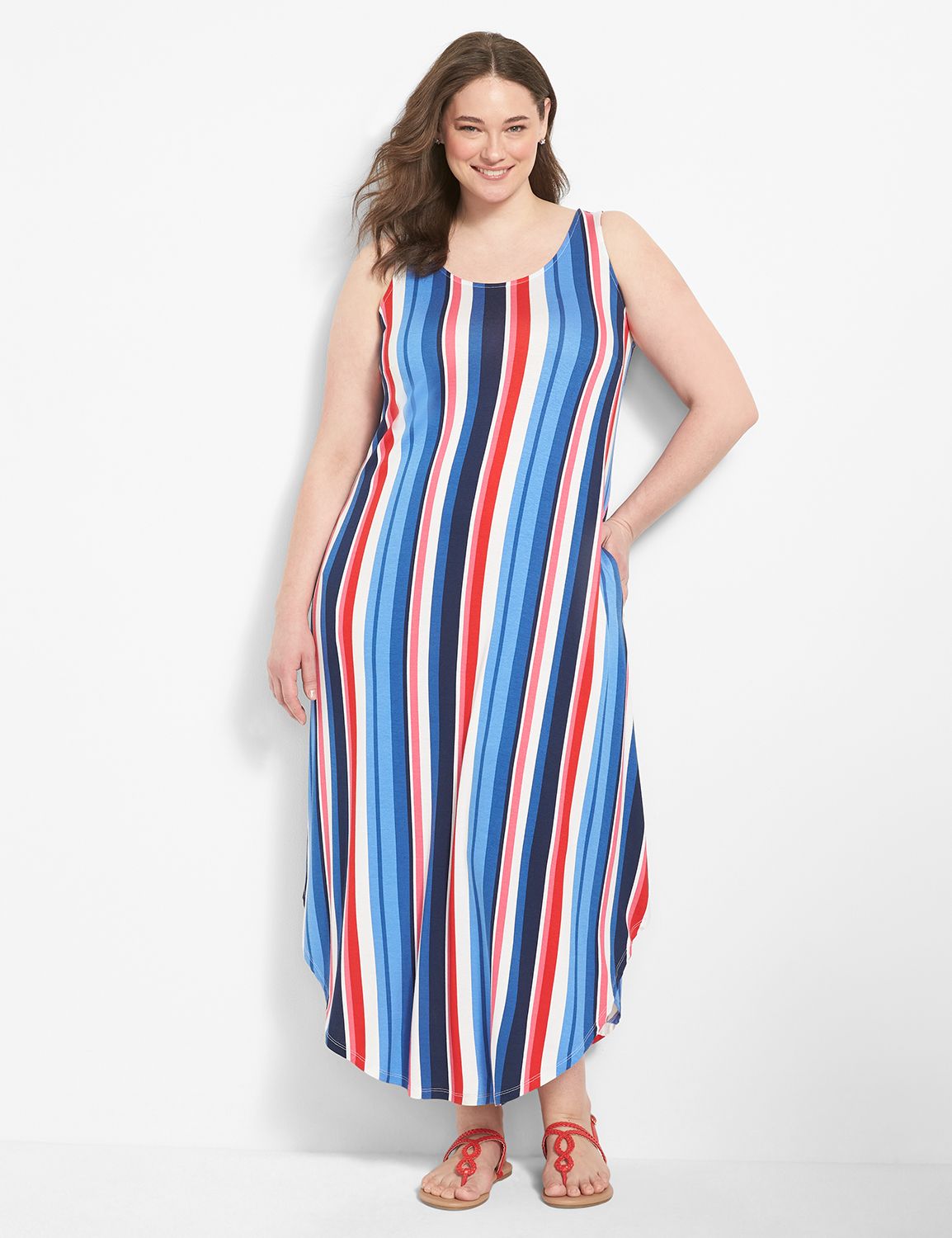 Sleeveless Curved Hem Tank Dress 11