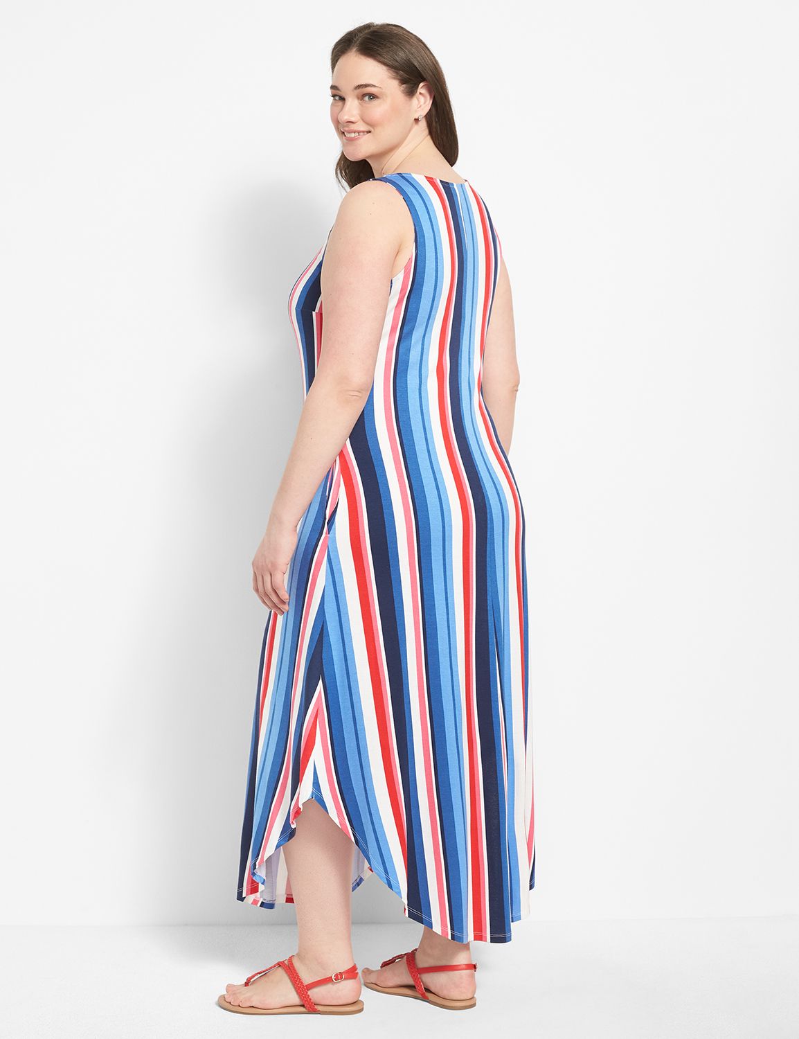Raw Hemline U Neck Tank Dress