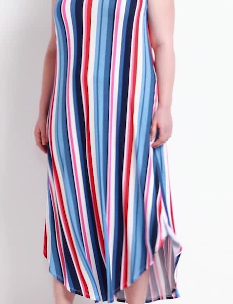 Sleeveless Curved Hem Tank Dress 11 image number 0