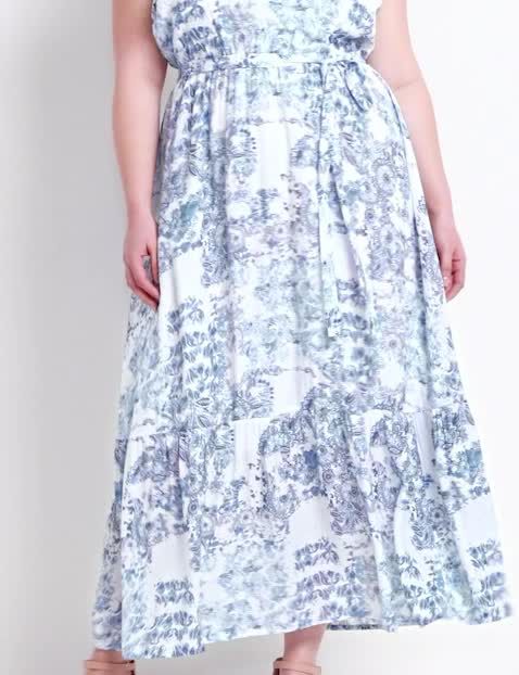 THEREDTHREAD☆S oval pleats dress☆グレー Georgia Hardinge Ivory Torrent Pleated Floor-Length Dress
