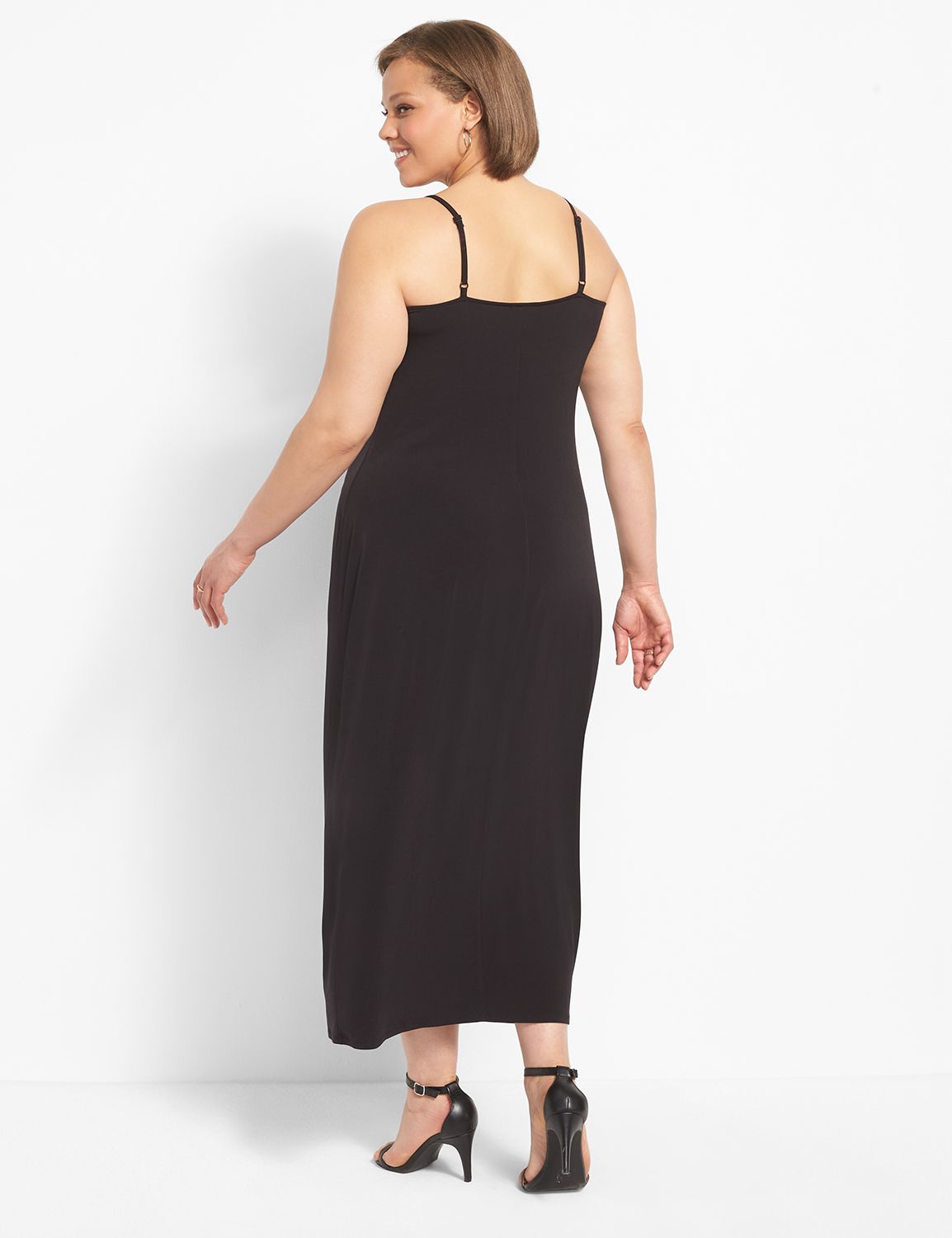 Sleeveless Drape Front Sheath Maxi Product Image 2