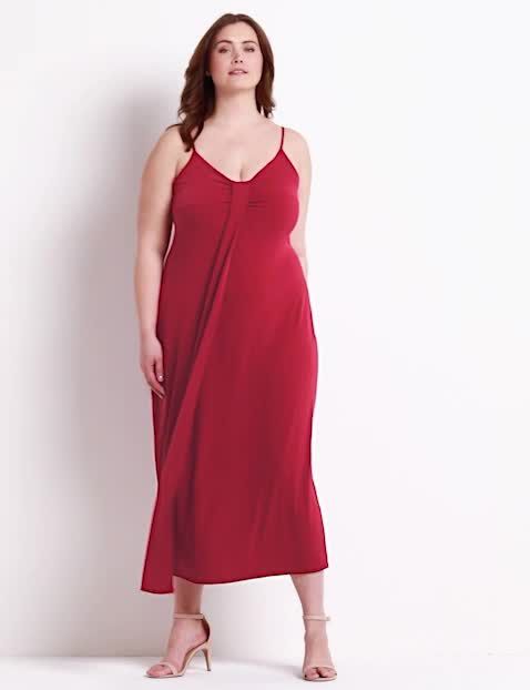 Sleeveless Drape Front Sheath Maxi image number 0