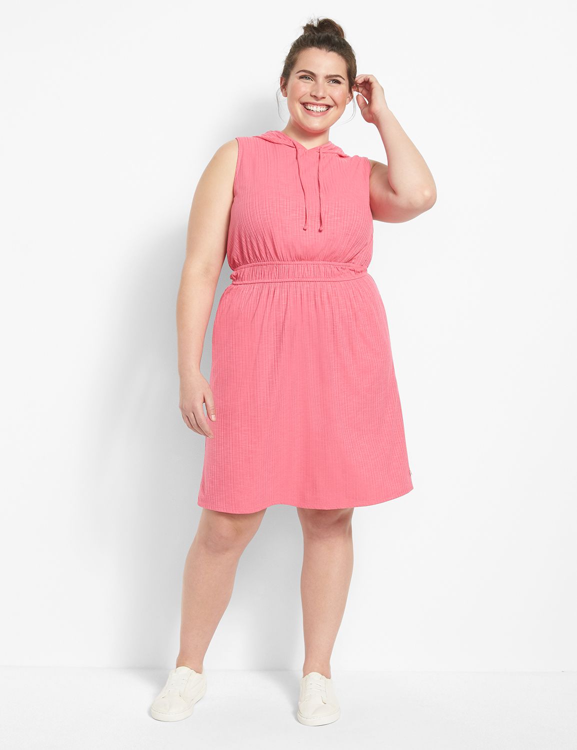 Heimish Ribbed Long Sleeve Hooded Dress main image 1