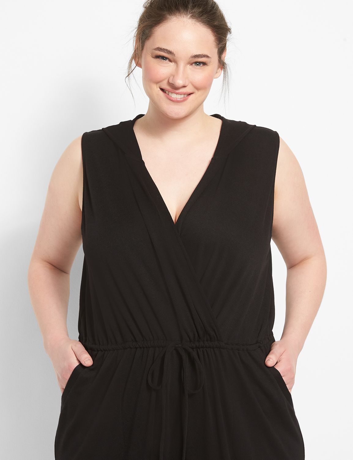 Printed Cold-Shoulder Surplice Neck Jumpsuit