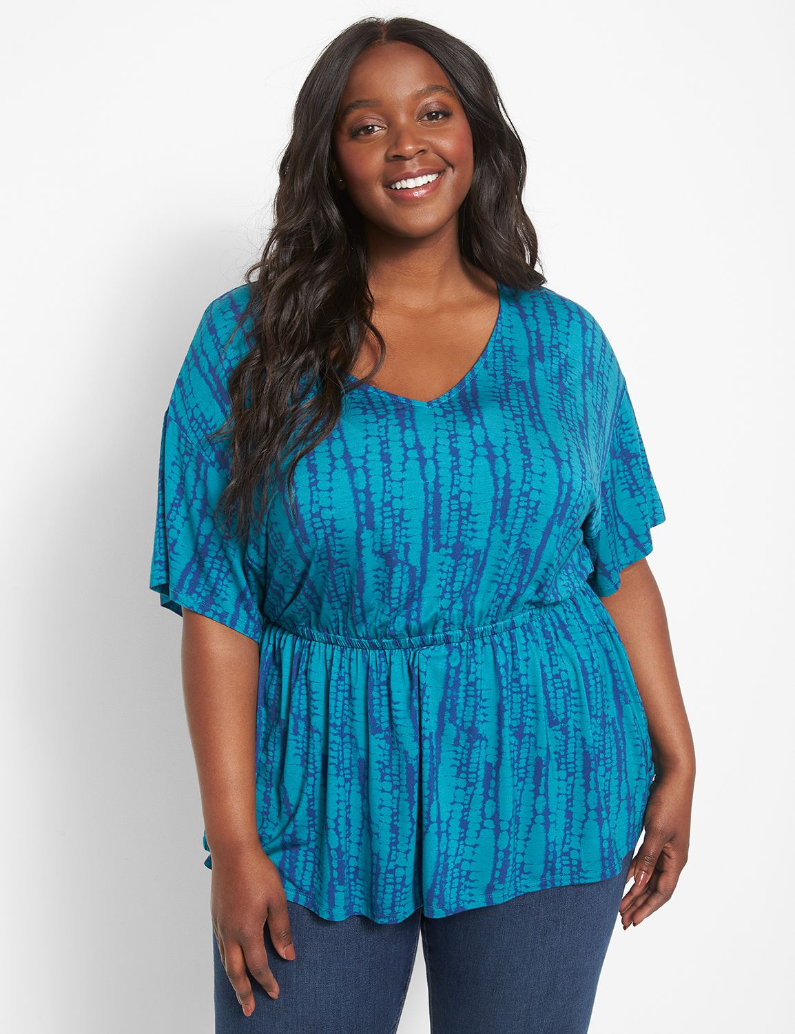 v neck kimono sleeve top