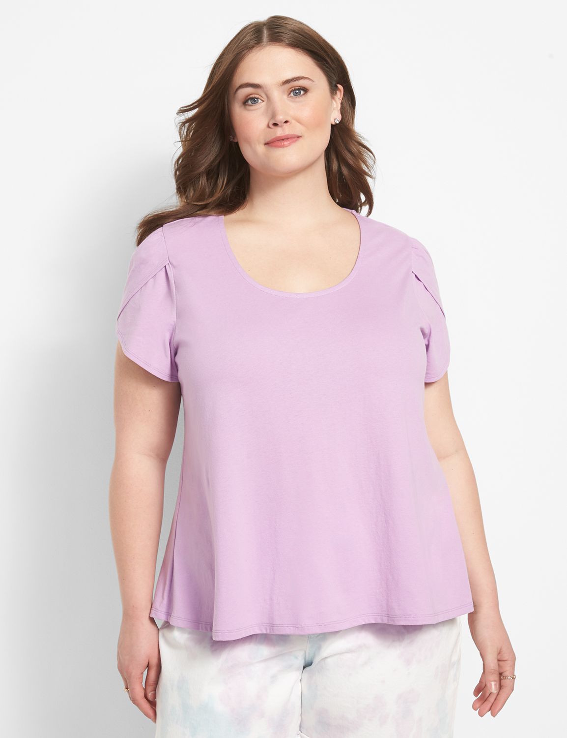 Short Tulip Sleeve Scoop Neck Swing Product Image 1