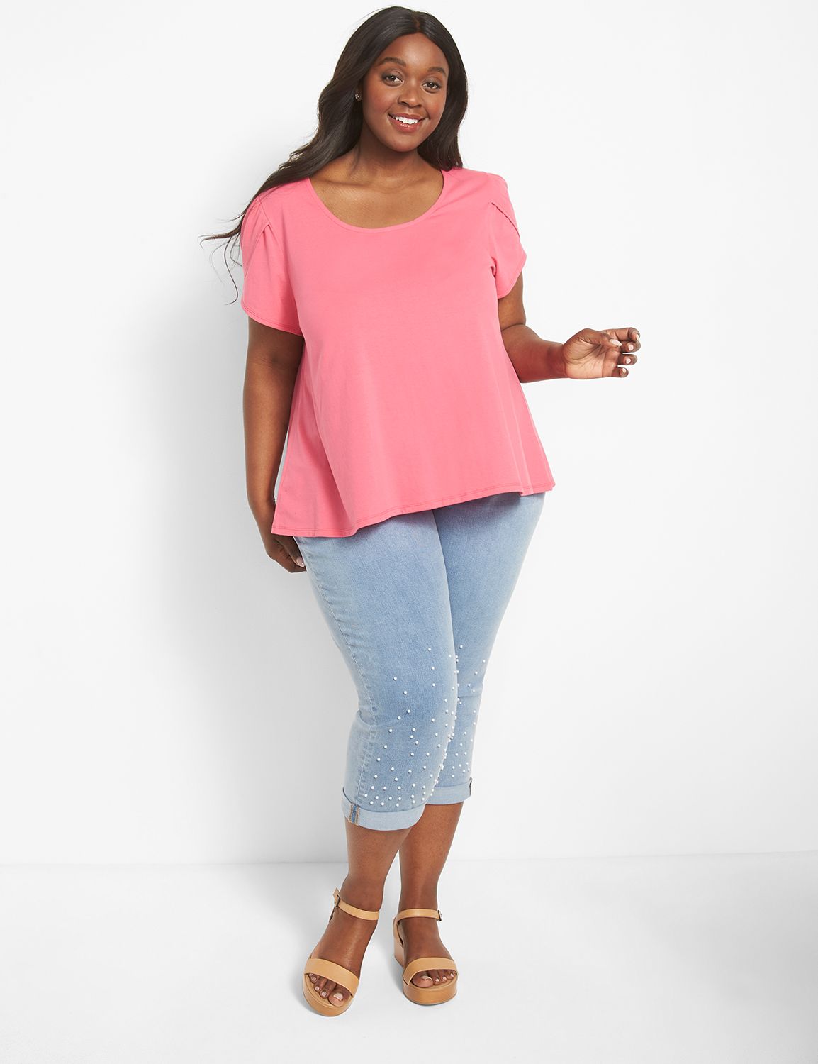 Short Tulip Sleeve Scoop Neck Swing Product Image 3