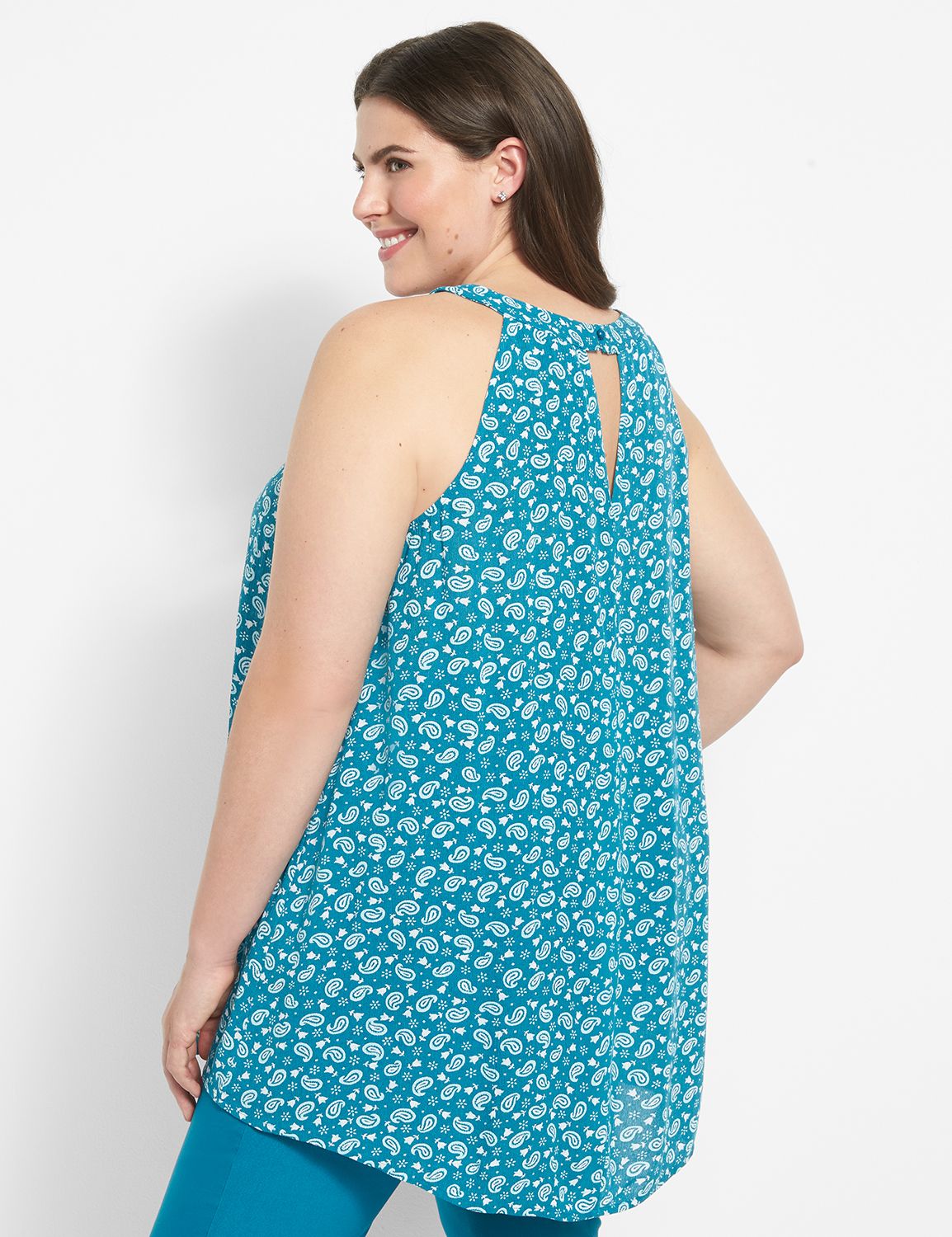 Lace Detail Halter Neck Tank