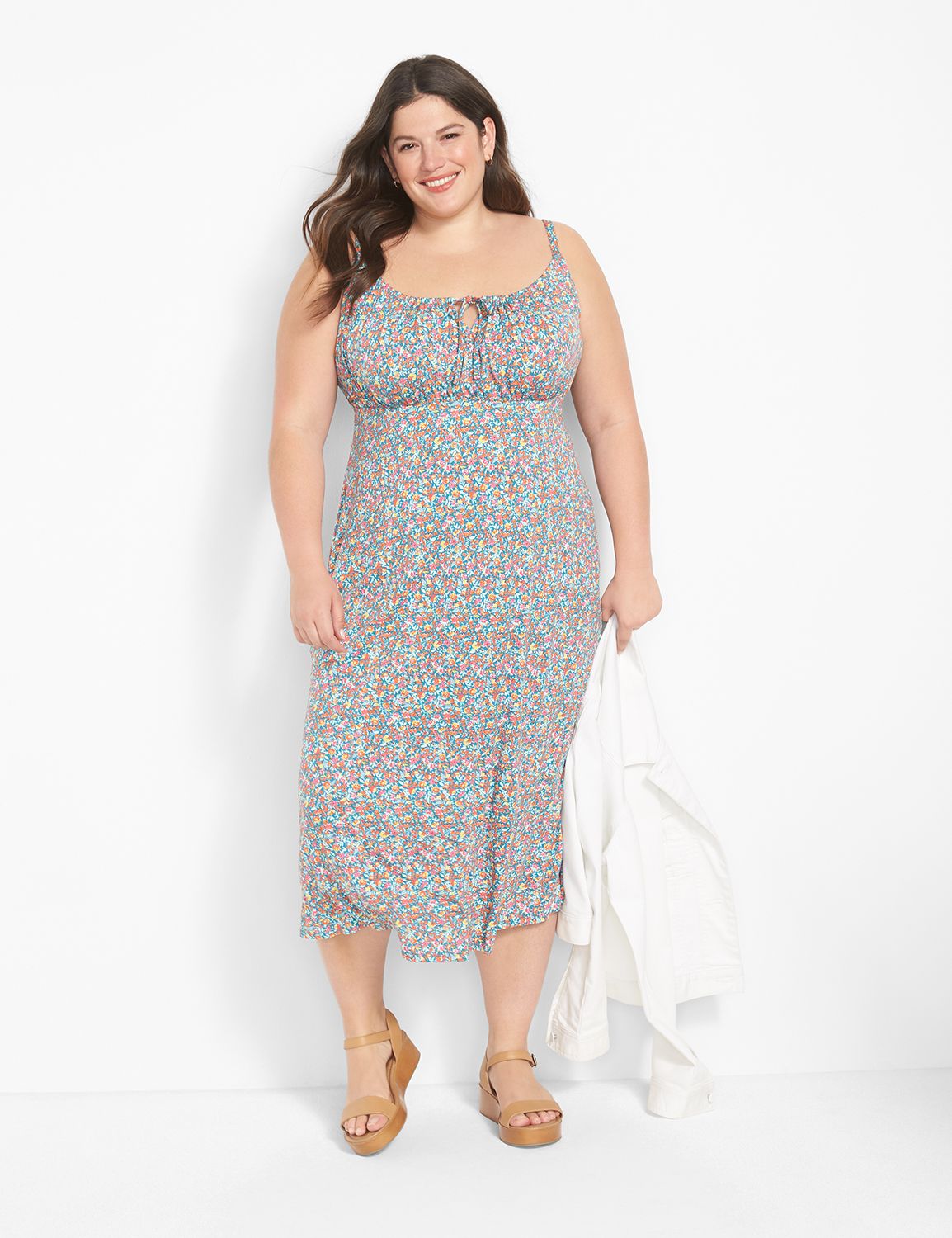 Bonded cami slip dress