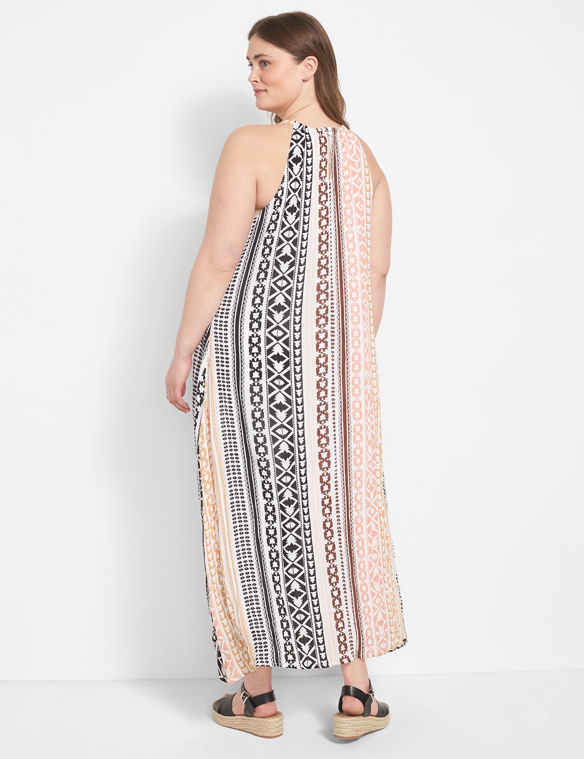 Sleeveless Halter Swing Maxi 112809 Product Image 2