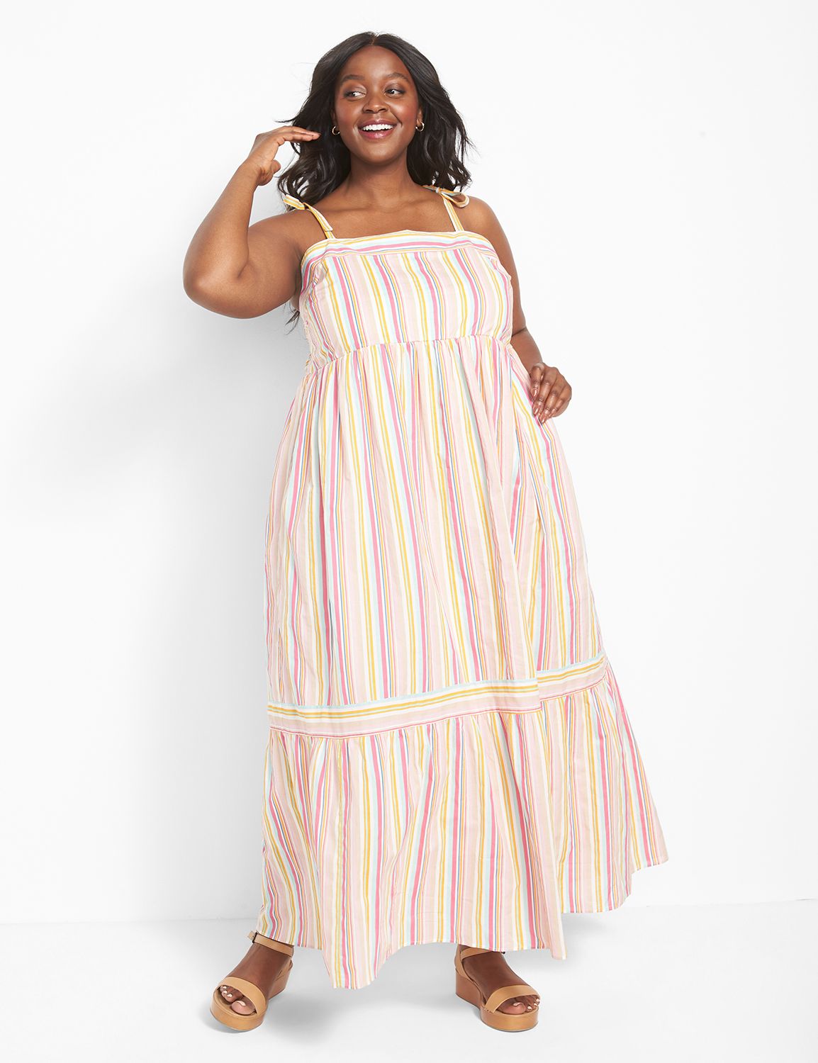 Women's Plus Size Tiered Tank Dress - Universal Thread Pink 3X