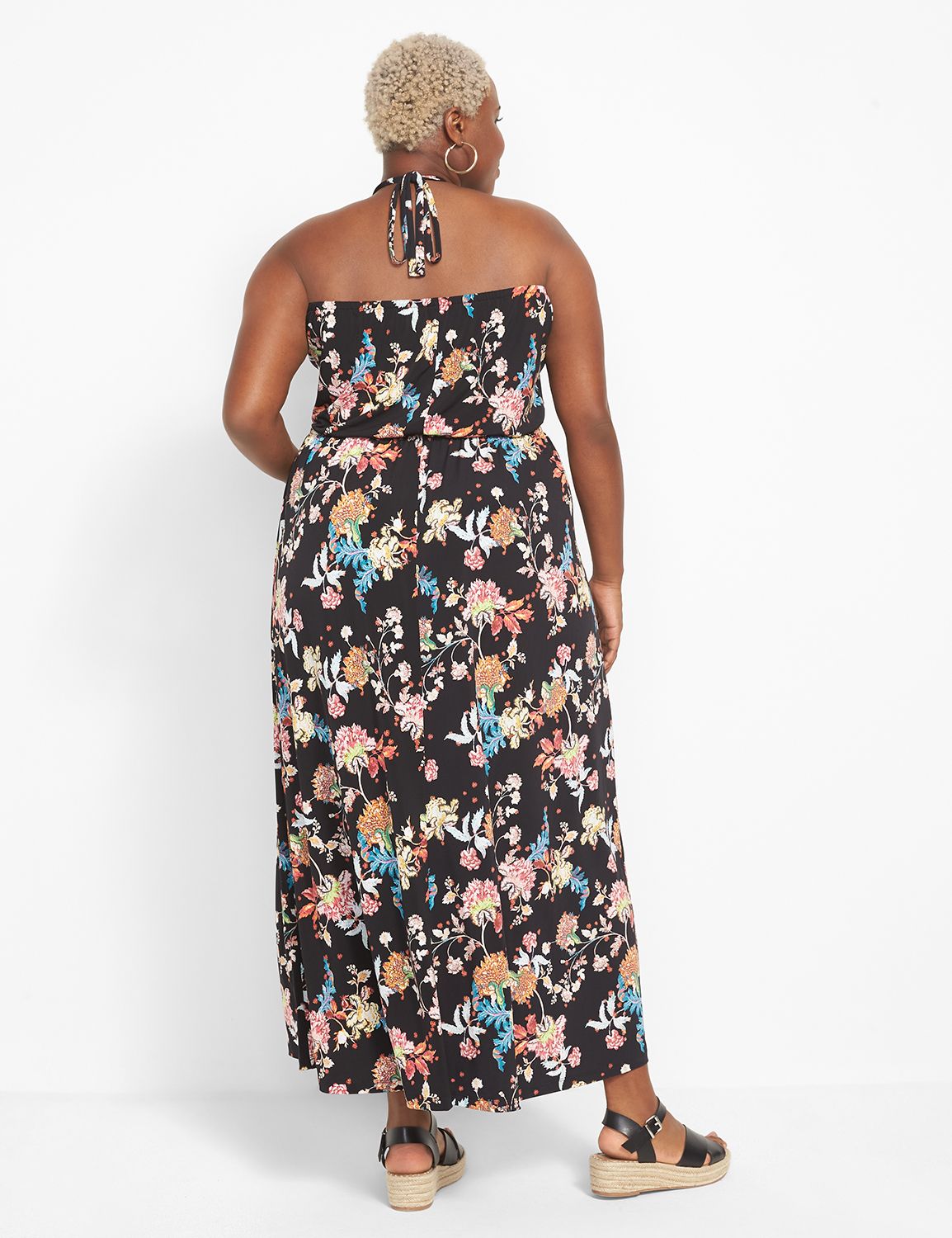 Sleeveless Halter Tie Neck Maxi 112 Product Image 2