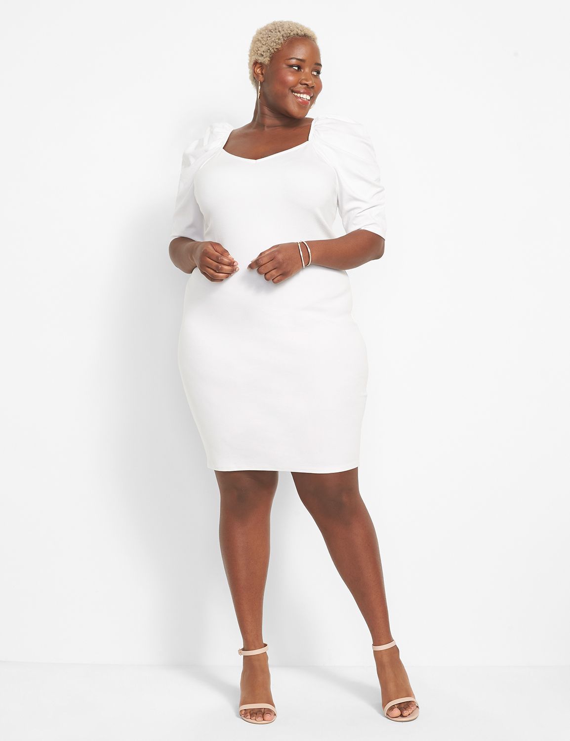 Perfect Puff-Sleeve Bodycon Dress