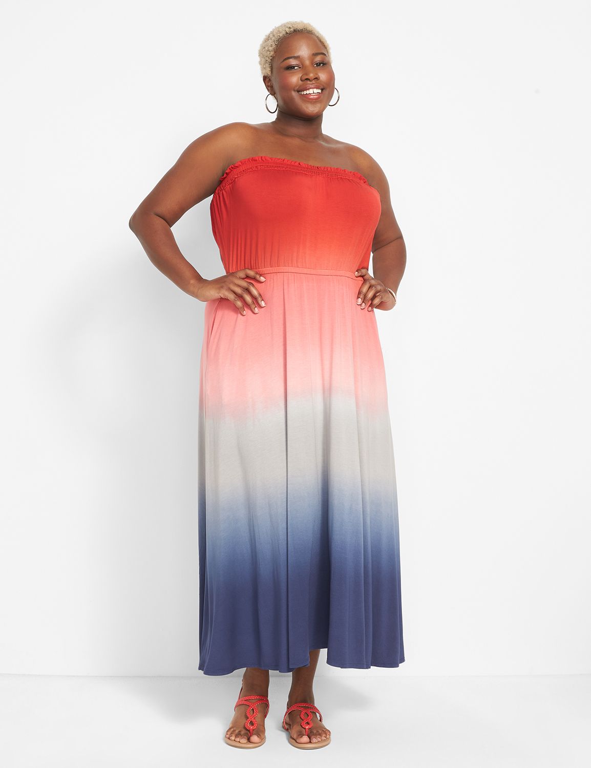 Sleeveless Smocked Maxi in Capri Blue