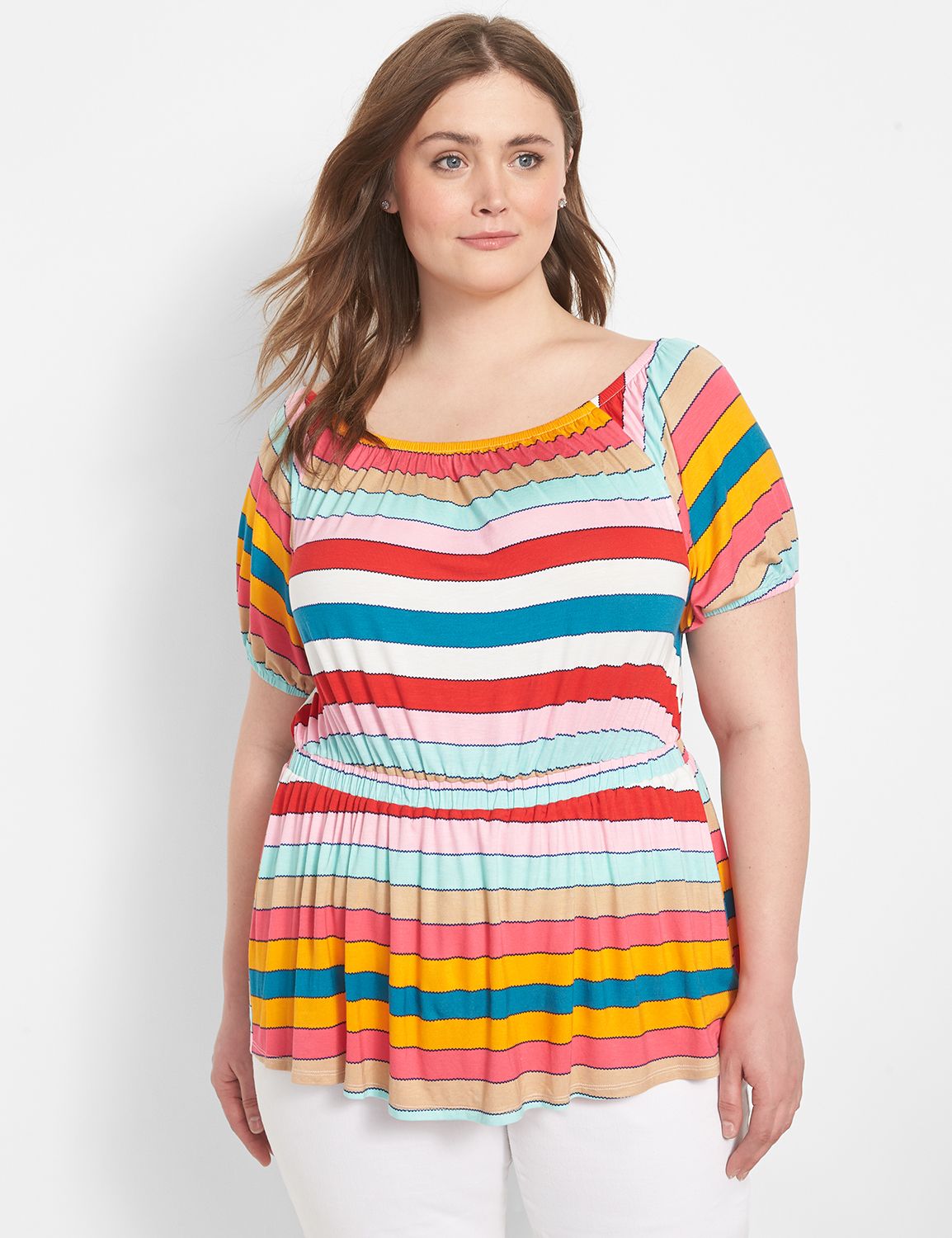 Pale Carnation Short Puff Sleeve Top