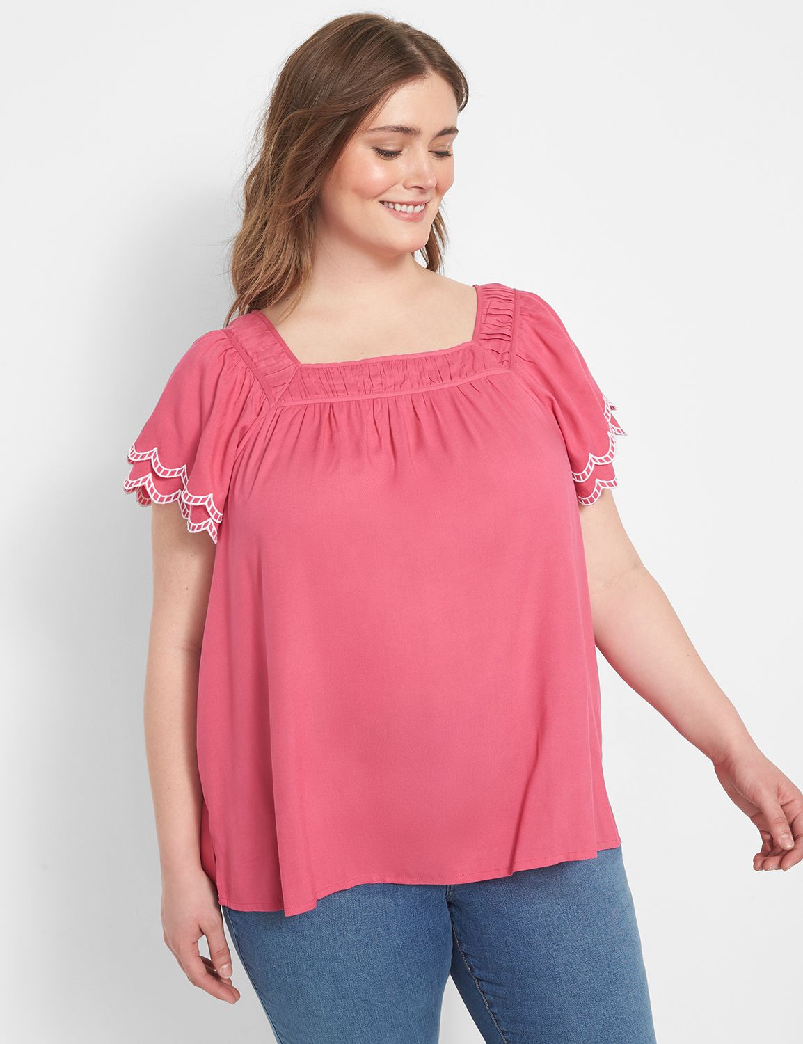 Square Neck Short Sleeve - Grey main image 1