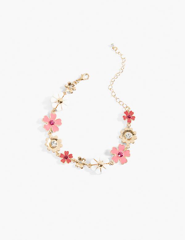 Floral Link Adjustable Bracelet