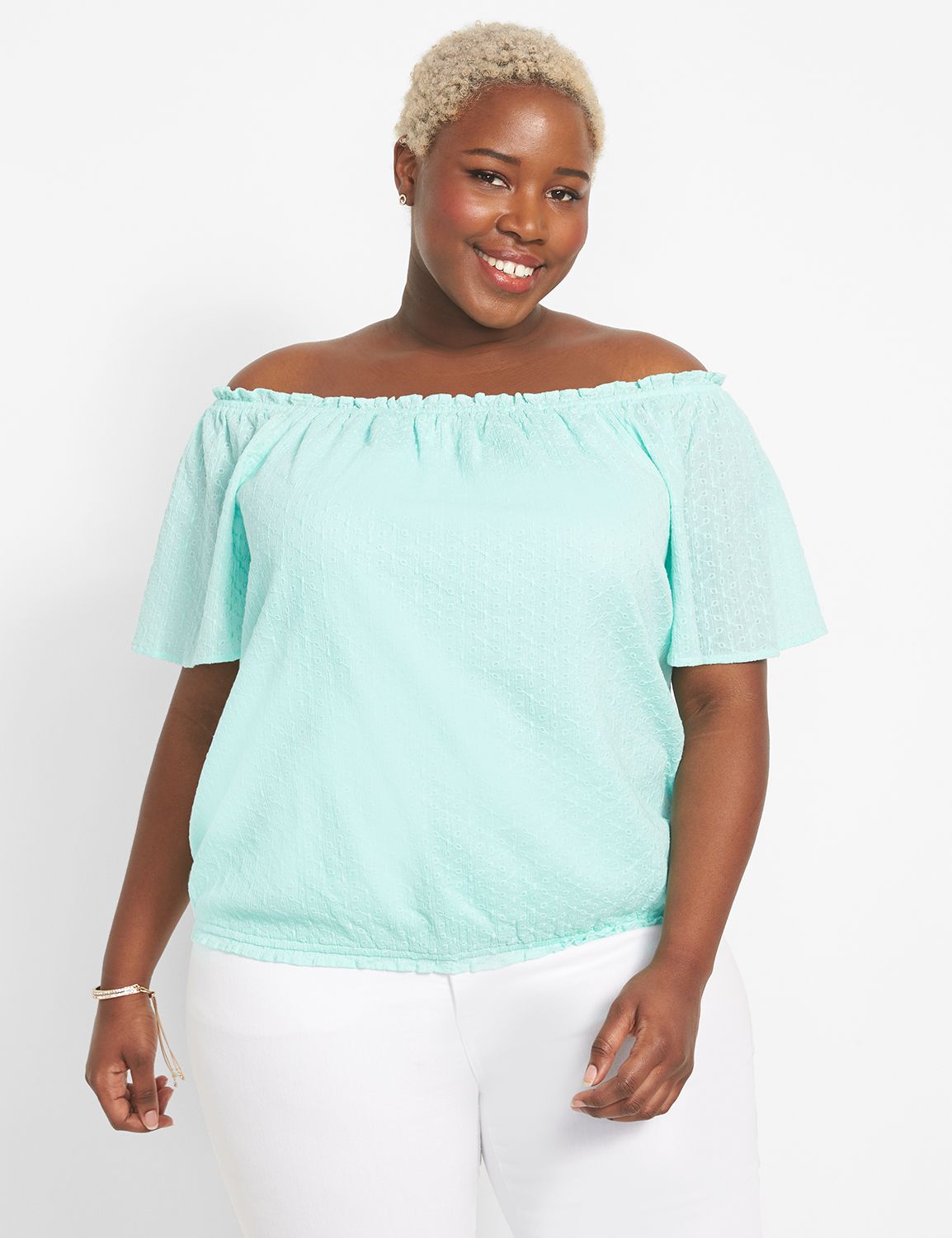 Off-the-Shoulder Blouse - Eyelet