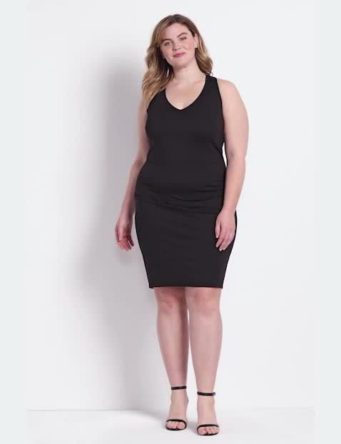 Sleeveless V-neck Bodycon Dress 112 image number 0